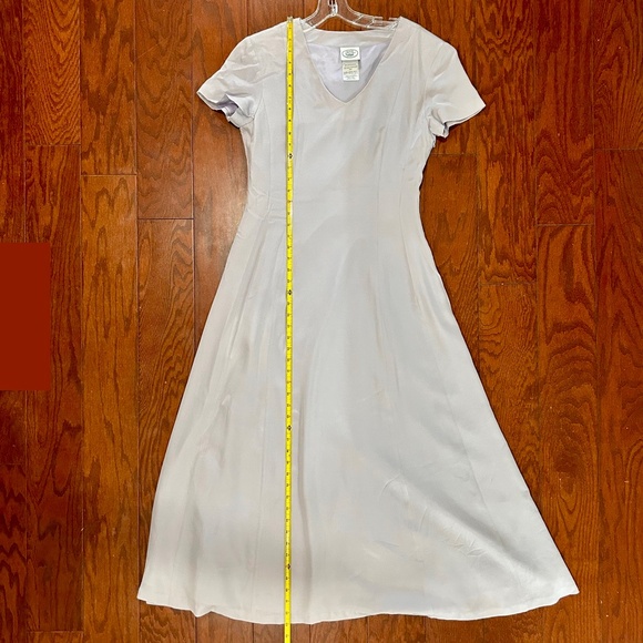 Vintage Laura Ashley 100% Silk Dress grey mauve - Picture 3 of 6